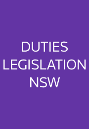Duties Legislation NSW