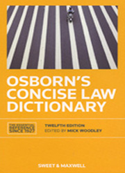 Osborn's Concise Law Dictionary 12th edition