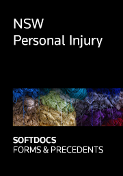 NSW Personal Injury - Softdocs Forms & Precedents