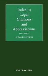 Index to legal citations and abbreviations