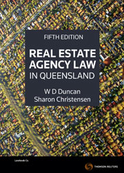 Real Estate Agency Law in Queensland Fifth Edition - Book