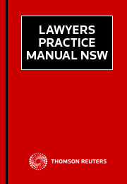 Lawyers Practice Manual NSW eSub