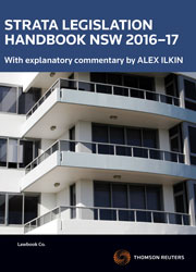 Strata Legislation Handbook NSW 2016-17 book+ebook