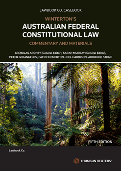 Winterton's Australian Federal Constitutional Law Fifth Edition eBook