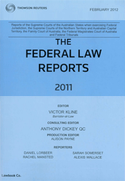 Federal Law Reports Bound Volumes Only