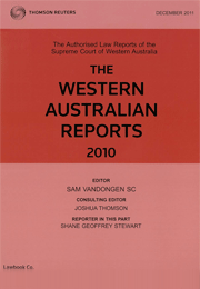 Western Australian Reports Parts & Bound Volumes
