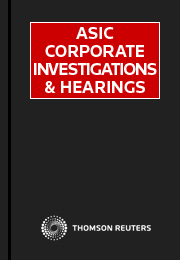 ASIC Corporate Investigations and Hearings: Paper