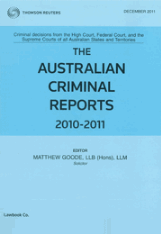 Australian Criminal Reports Bound Volumes Only