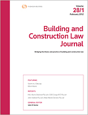 Building and Construction Law Journal: Parts & Bound Volumes