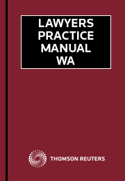 Lawyers Practice Manual Western Australia