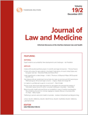 Journal of Law and Medicine: Parts and Bound Volumes