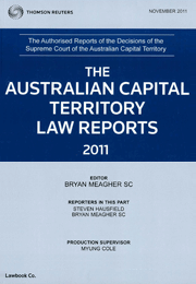 Australian Capital Territory Law Reports Parts Only
