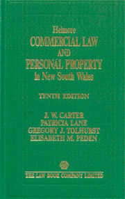 Helmore's Commercial Law & Personal Property in NSW, 10th Edition - PDF