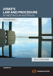Joske's Law & Procedures at Meetings 11e - eBook