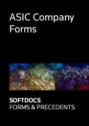 ASIC Company Forms - Softdocs Forms & Precedents
