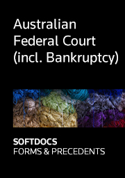 Australian Federal Court - Softdocs Forms & Precedents