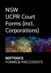 NSW UCPR incl. Supreme Court Corporations - Softdocs Forms & Precedents
