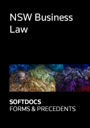 NSW Business Law - Softdocs Forms & Precedents