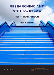 Researching and Writing in Law Fourth Edition - Book & eBook