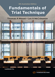 Fundamentals of Trial Technique Fourth Edition - Book