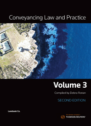 Conveyancing Law and Practice Volume 3 Second Edition - Book & eBook