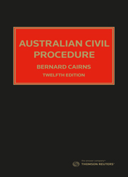 Australian Civil Procedure 12th Edition - Book