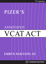 Pizer's Annotated VCAT Act 7th Edition