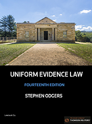 Uniform Evidence Law 14th Edition - Book & eBook