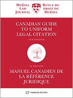 Canadian Guide to Uniform Legal Citation, 9th Edition (Paperback)