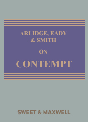 Arlidge, Eady & Smith on Contempt 5e 1st supplement
