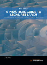 A Practical Guide to Legal Research Fifth Edition - Book