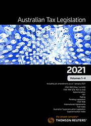 Australian Tax Legislation 2021 Volumes 1-4 - eBook