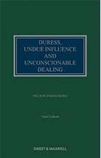 Duress, Undue Influence and Unconscionable Dealing 3rd Edition Mainwork + Supplement