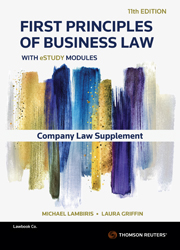 First Principles of Business Law 11th Edition Company Law Supplement