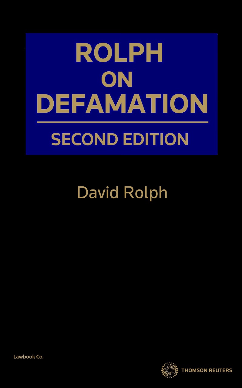 Rolph on Defamation Second Edition - Book