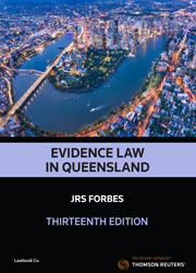 Evidence Law in Queensland 13th Edition - Book