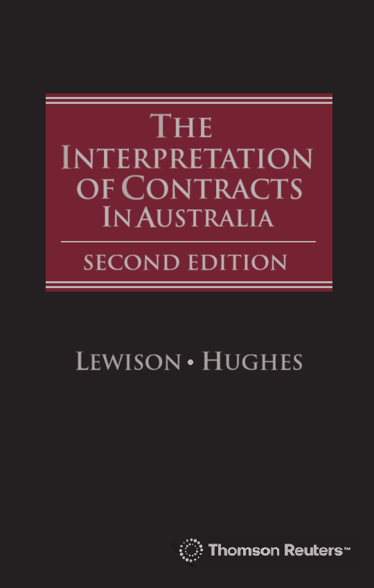 Picture of The Interpretation of Contracts in Australia Second Edition - Book