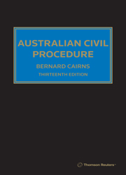 Picture of Australian Civil Procedure 13th Edition