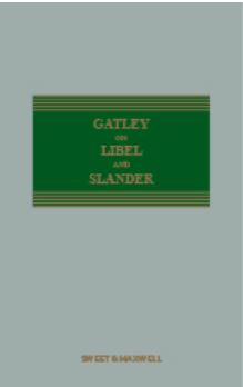 Picture of Gatley on Libel & Slander 13th Edition