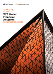 XYZ Model Financial Accounts Simplified Disclosures