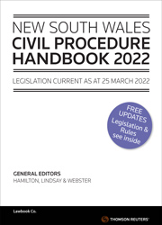 NSW Civil Procedure Handbook 2022 ebk and bk