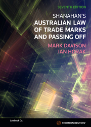 Shanahan's Australian Law of Trade Marks and Passing Off 7th Edition - Book 