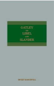 Gatley on Libel & Slander 13th Edition Book + eBook