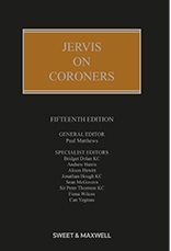 Picture of Jervis On Coroners 15th Edition