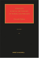 Picture of Stroud's Judicial Dictionary 11th Edition Mainwork + Supplement