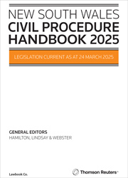 NSW Civil Procedure Handbook 2025 Book