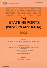 State Reports Western Australia Parts & Bound Volumes