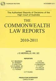 Commonwealth Law Reports Parts/Bound Volumes (Half Calf)