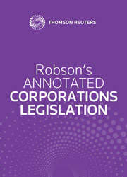 Robson's Annotated Corporations Legislation
